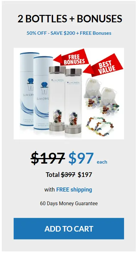 2 BOTTLE CLAIM YOUR DISCOUNTED SLIMCRYSTAL